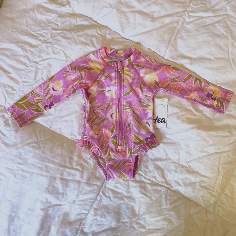 NWT Tea Collection Rash Guard Baby Swimsuit